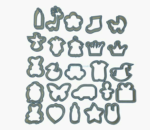 STL file 25 cookie cutter baby themed , newborn , mom 🍪・Design to ...